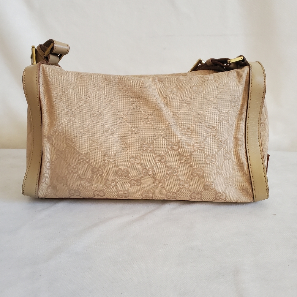 GUCCI Beige Monogram Shoulder Bag - Picture 5 of 14